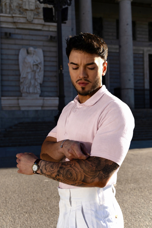 Polo Aestus Punto Rosado